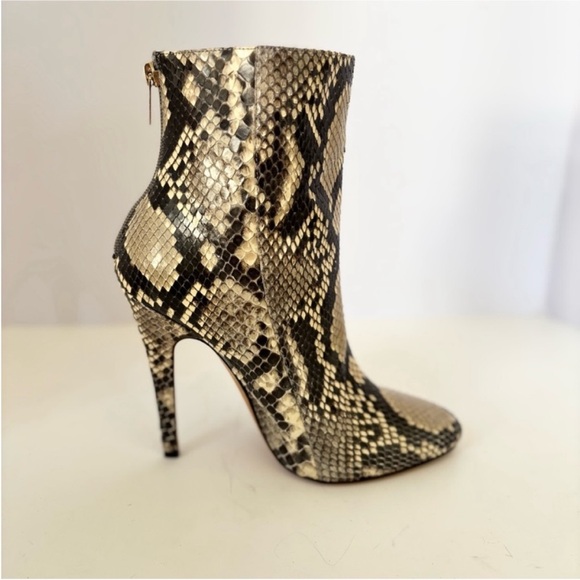 Jimmy Choo Python Boots Snakeskin Ankle Booties Stiletto Heels Black Size 40 - Picture 8 of 16